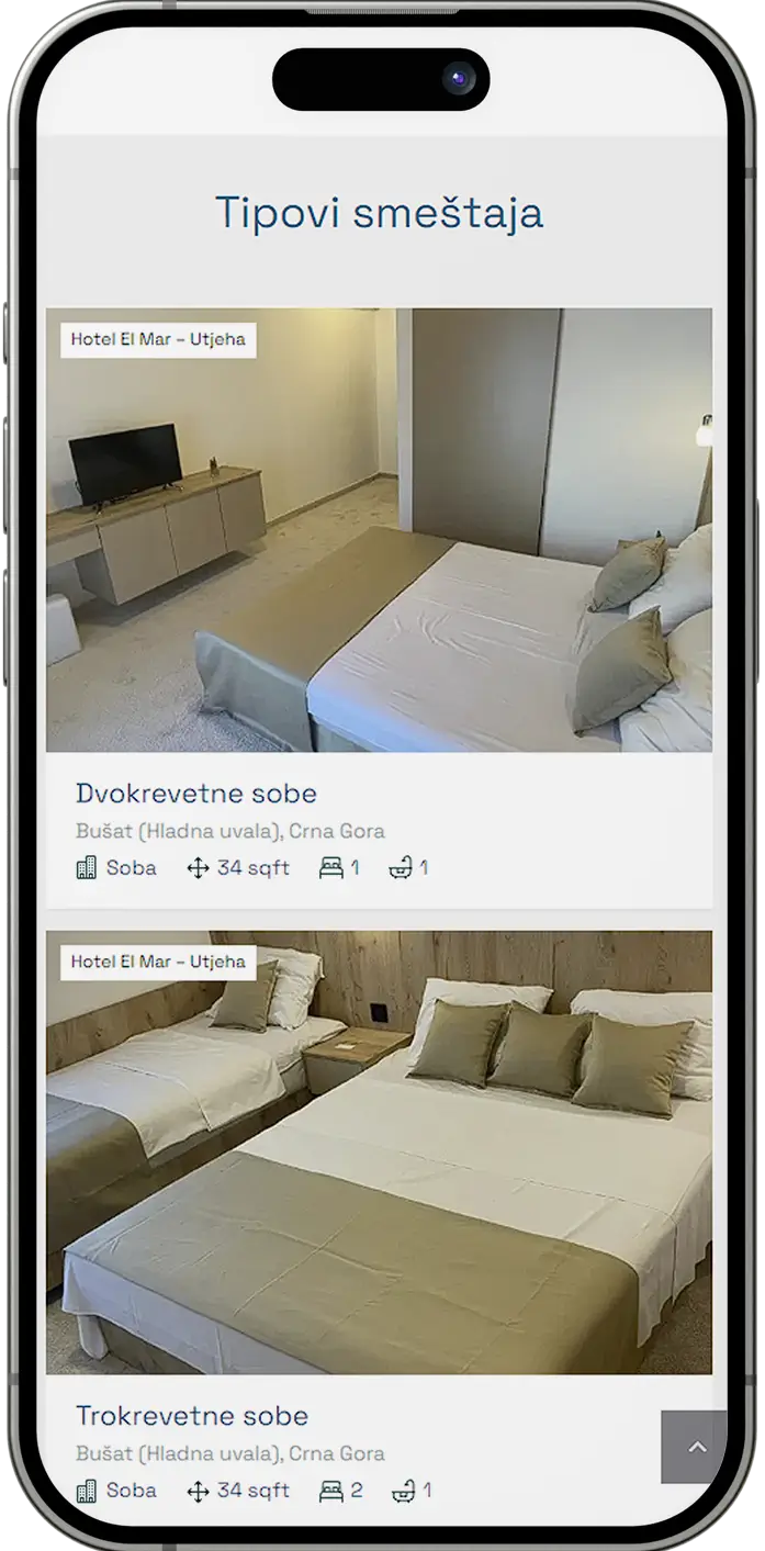 El Mar Hotel – Mobilno iskustvo 2